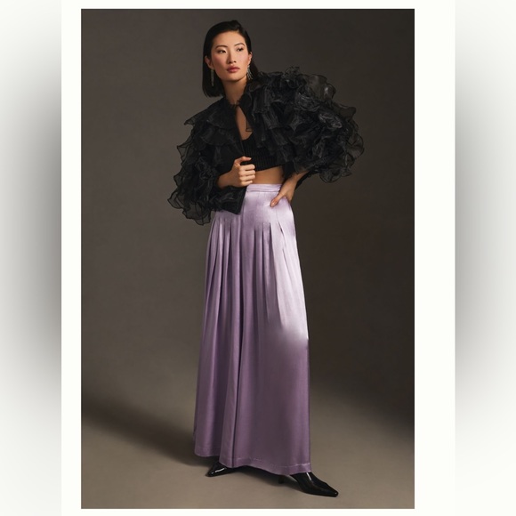 ANTHROPOLOGIE NWT RUFFLED ORGANZA BOMBER JACKET 🍒 - Picture 3 of 7